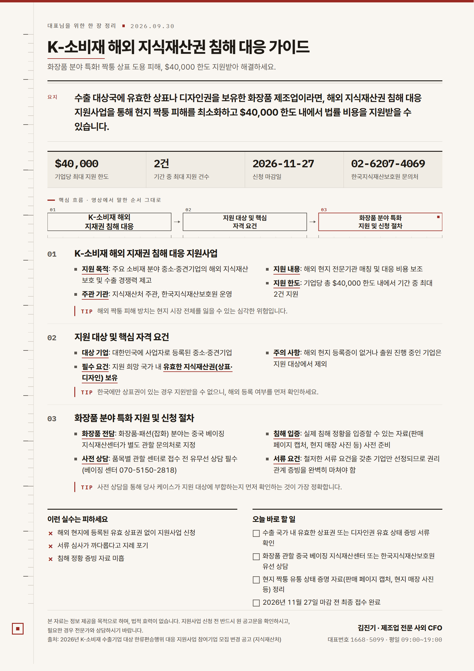 [한 장 정리] K-소비재 해외 지식재산권 침해 대응 가이드