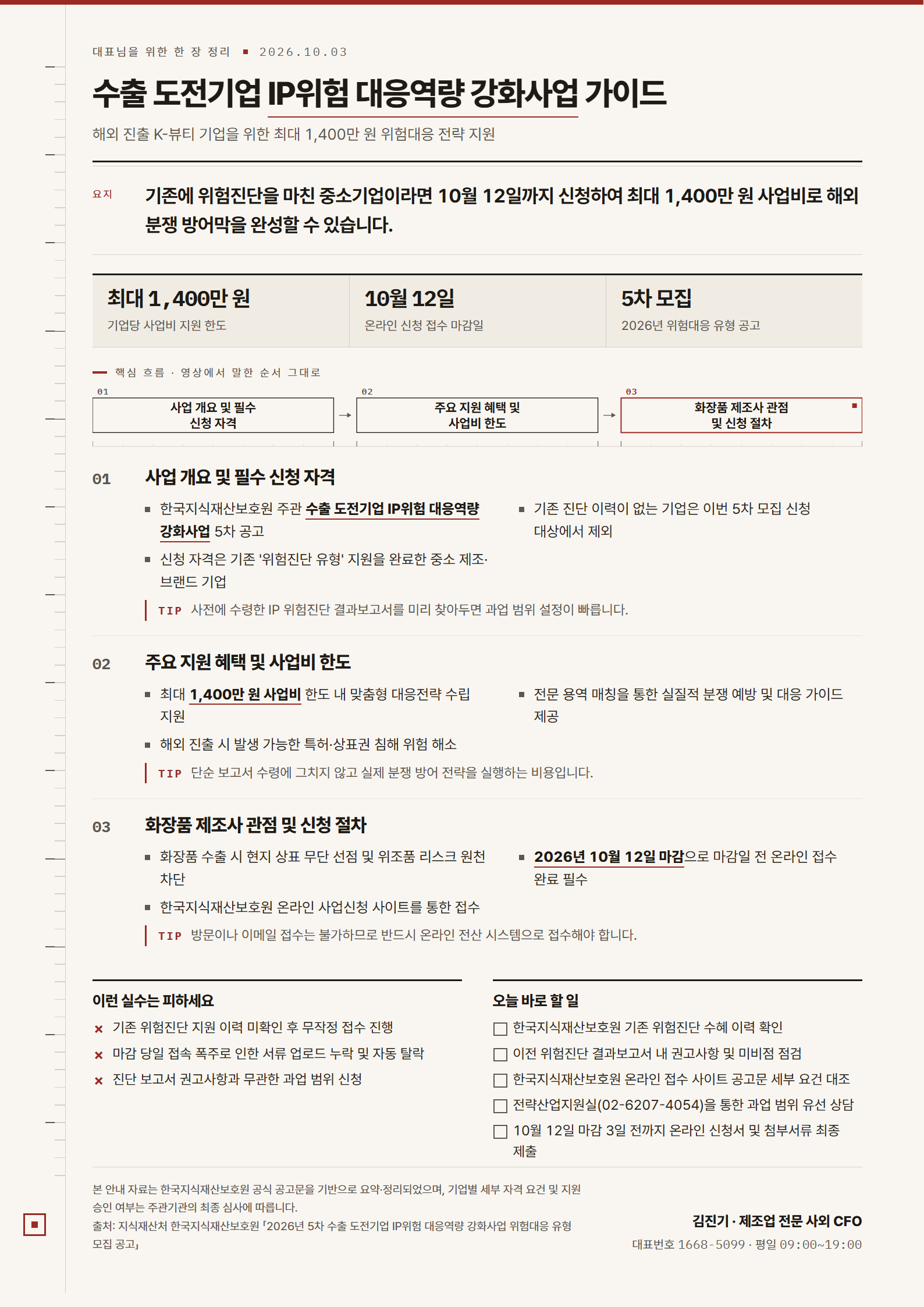 수출 도전기업 IP위험 대응역량 강화사업 가이드